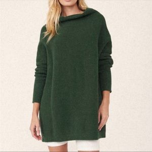 NWOT Free People Aged Pine Green Ottoman Slouchy Tunic Sweater Small